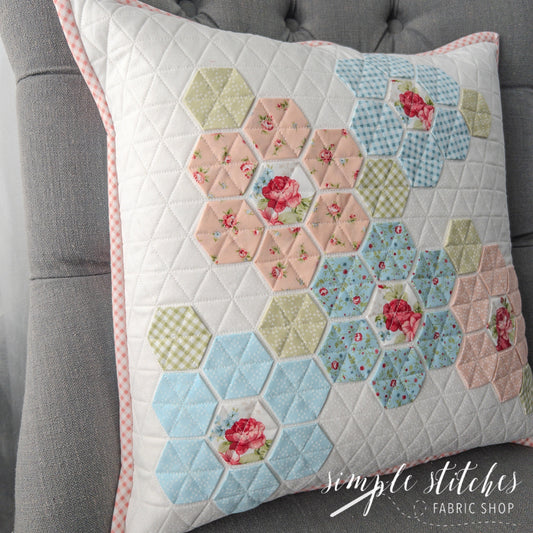 Floral Hexie Pillow Pattern