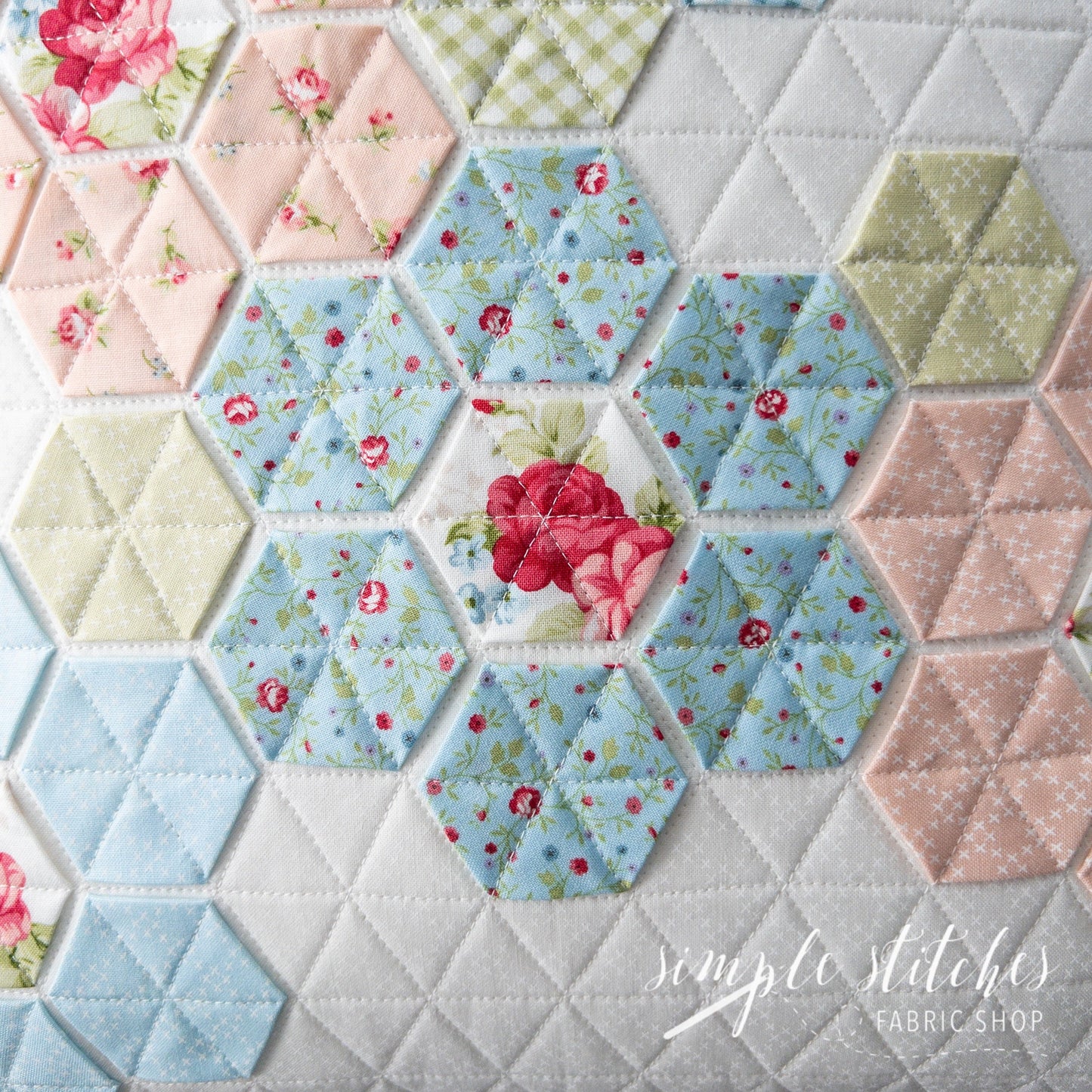 Floral Hexie Pillow Pattern