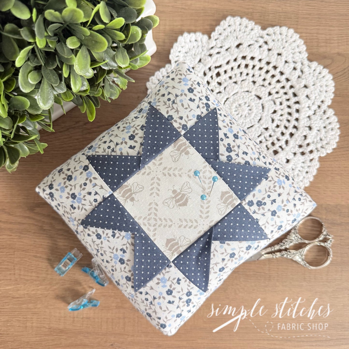 Folded Star Pincushion Pattern