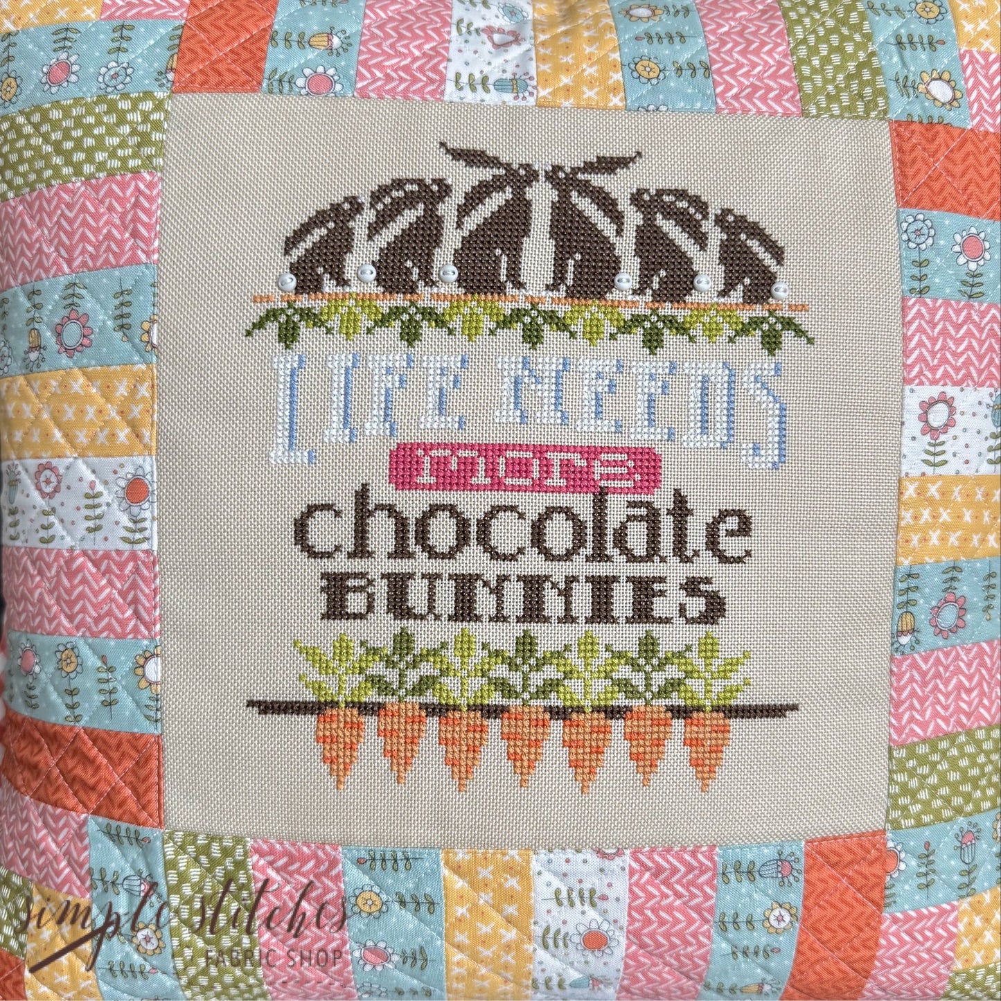 More Chocolate Bunnies Pillow Pattern