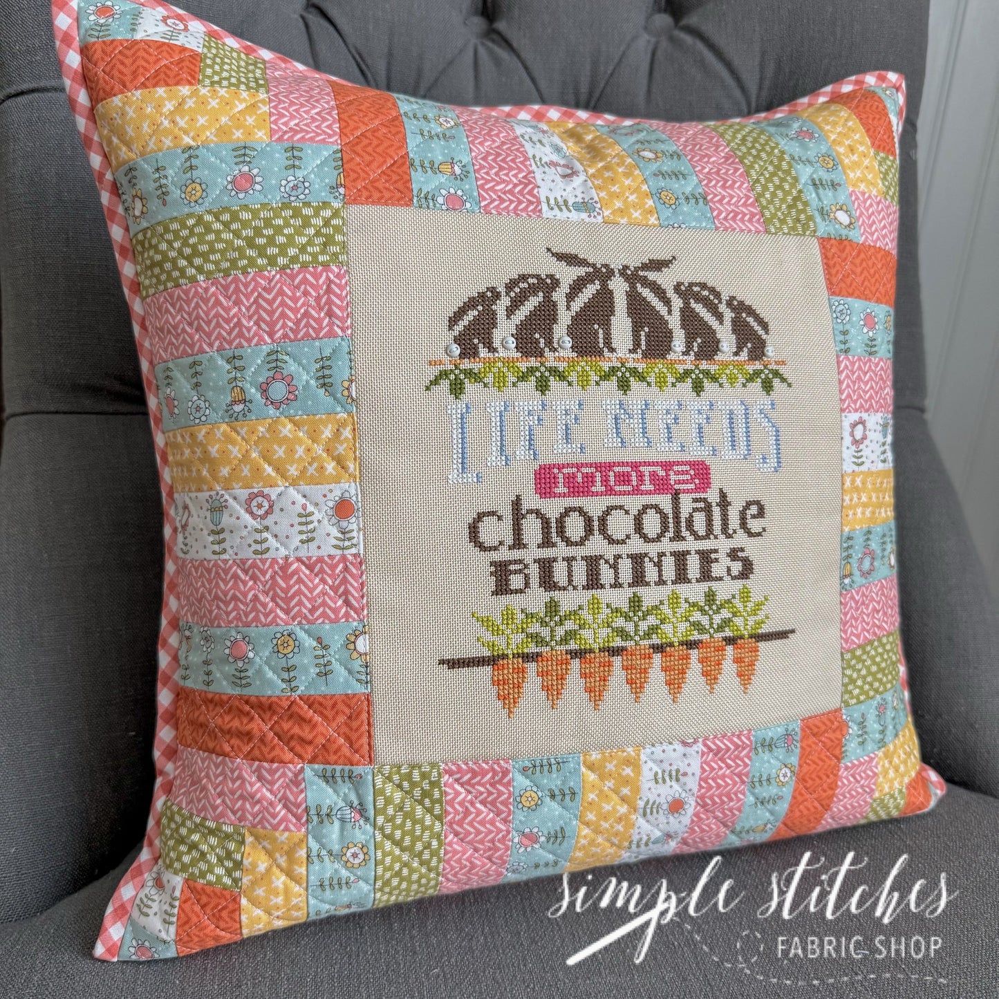 More Chocolate Bunnies Pillow Pattern