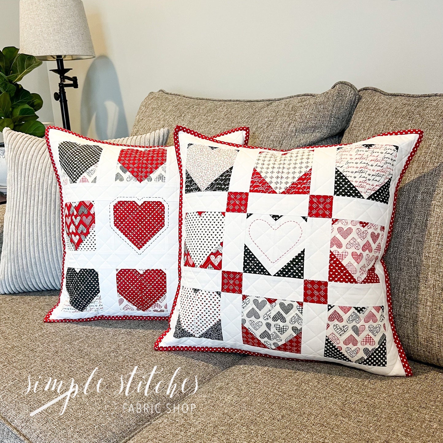 Flirty Hearts Pillow Pattern