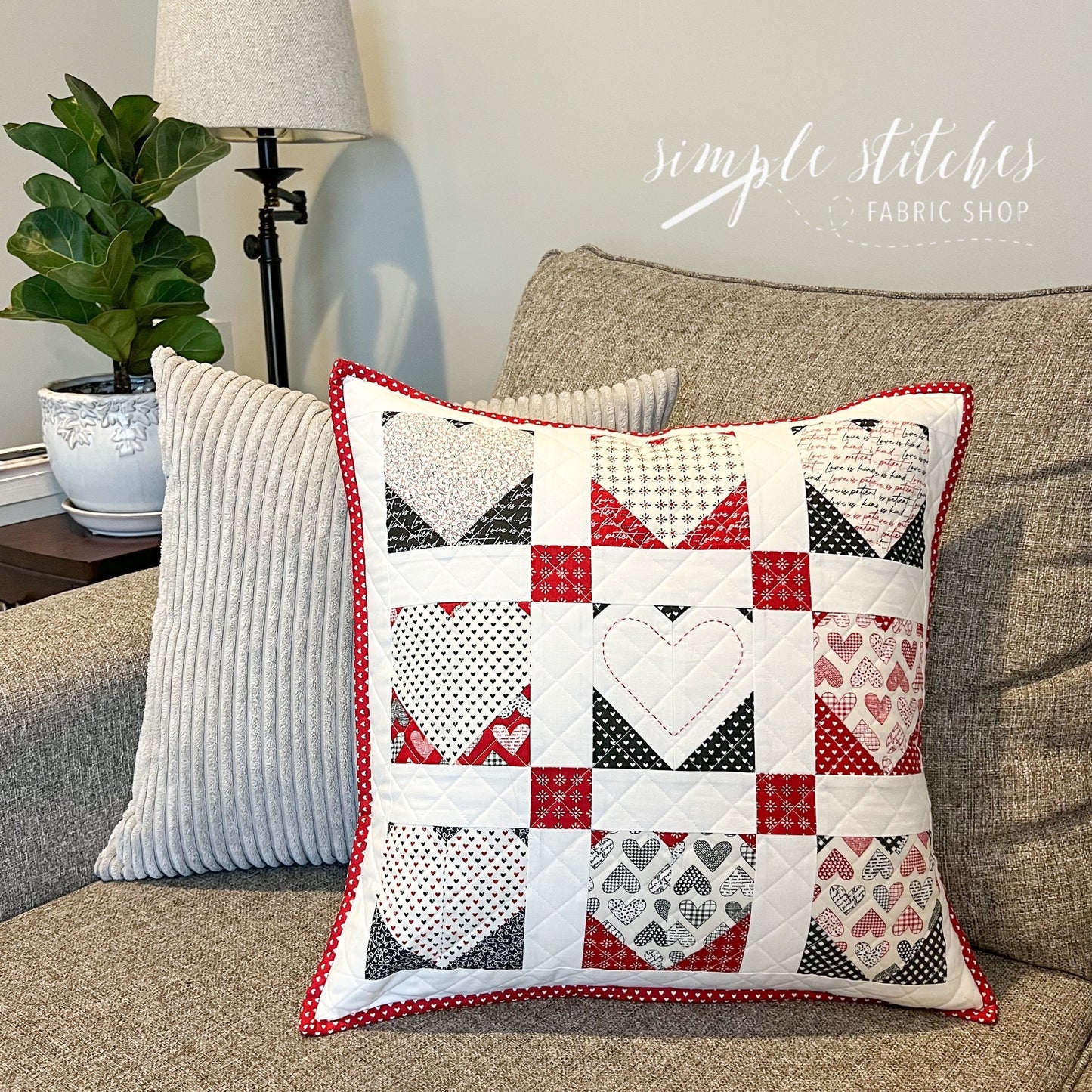 Flirty Hearts Pillow Pattern