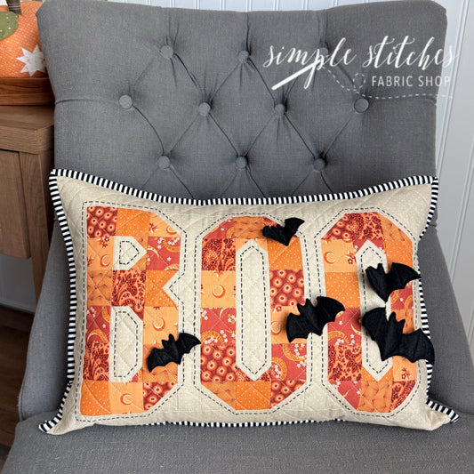 Bats & Boo Pillow