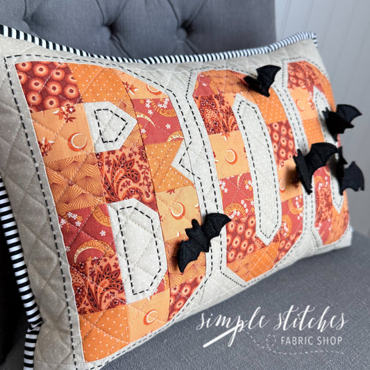 Bats & Boo Pillow