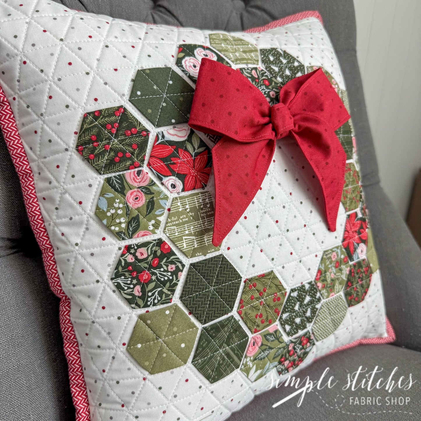 A Hexie Christmas Pillow Pattern