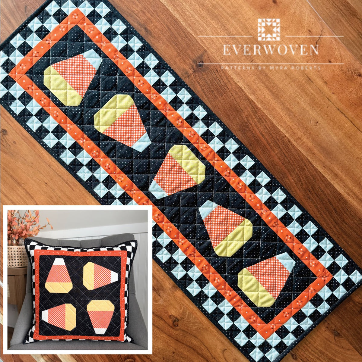 Candy Corn Season Runner & Pillow Pattern