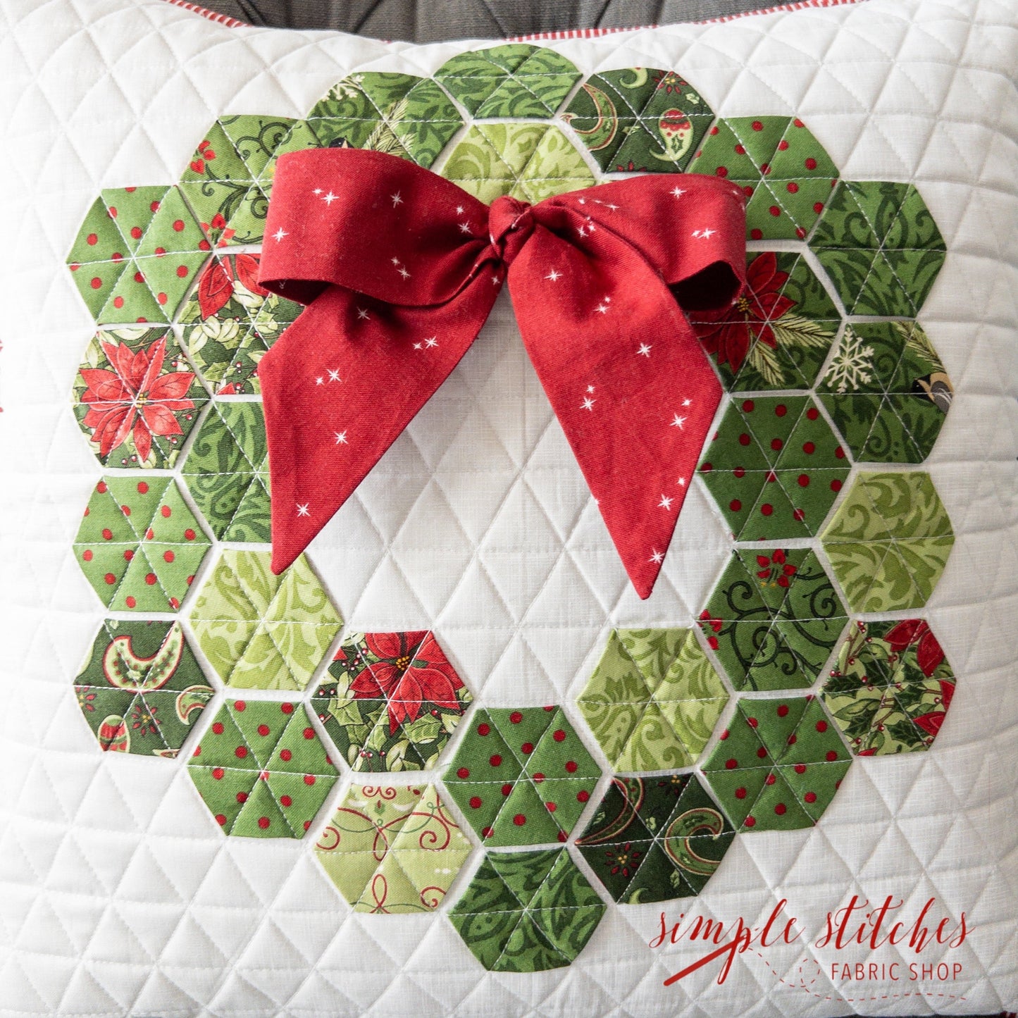 A Hexie Christmas Pillow Pattern